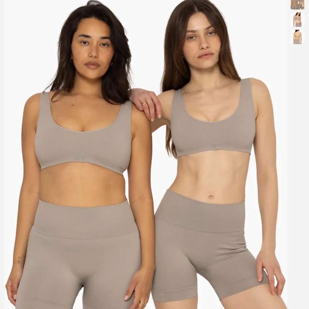 SET Active Bike Shorts & Bra Set Size XS